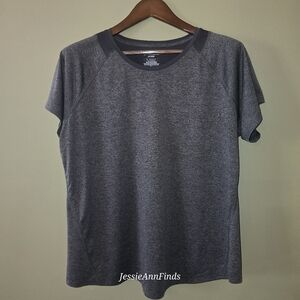 Tek Gear DryTEK Gray Heather Short Sleeve Performance Shirt Women's Size XL